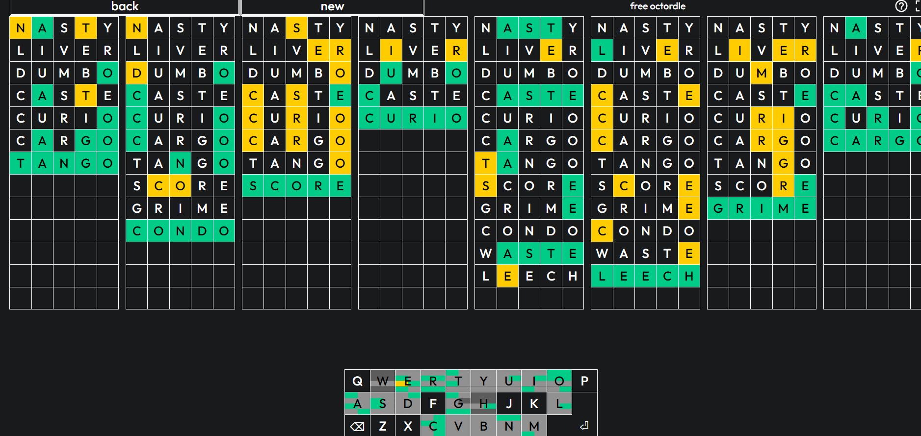 Screenshot Octordle